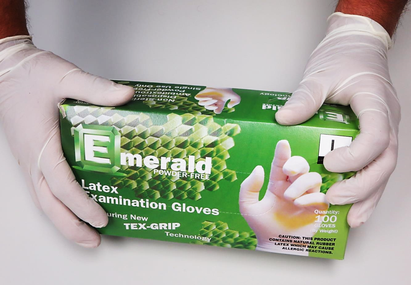 Emerald TexGrip PowderFree Latex Exam Gloves Grippy Latex